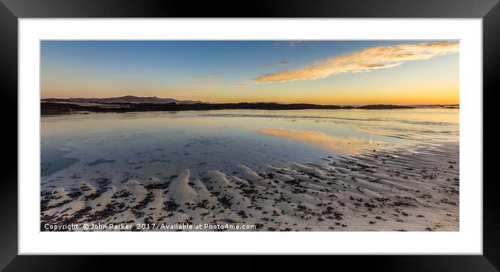 Lagoons Sunset, El Cotillo Framed Mounted Print by John Parker