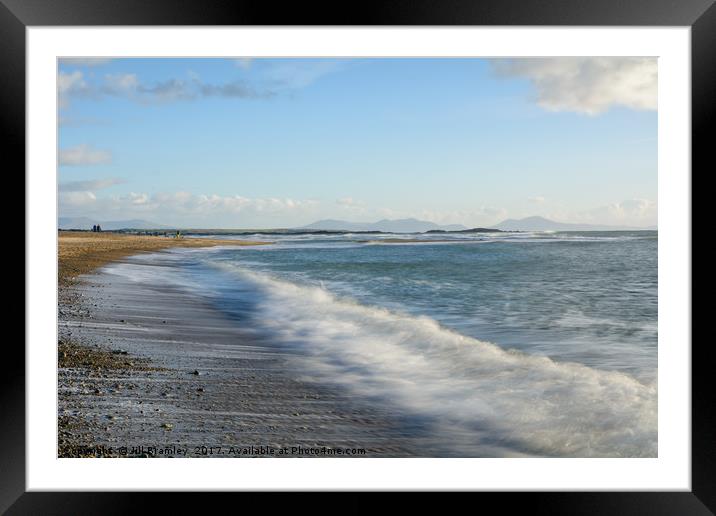 Cymyran Bay and North Wales coastline Framed Mounted Print by Jill Bramley
