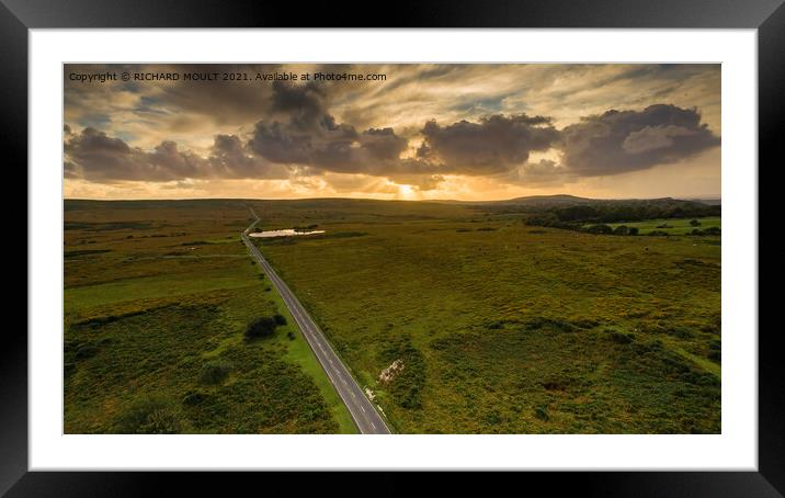 Cefn Bryn on Gower at Sunset Framed Mounted Print by RICHARD MOULT