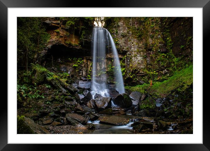 Melin Court Waterfall Framed Mounted Print by RICHARD MOULT