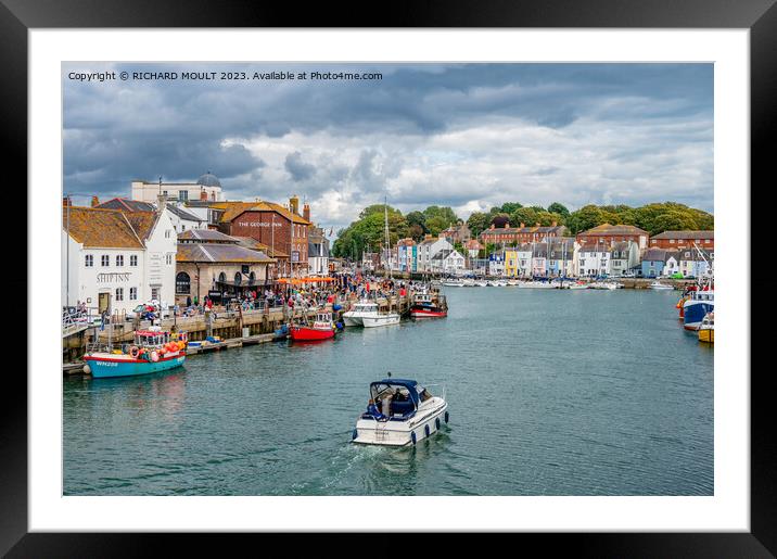 Weymouth Harbour in Dorset Framed Mounted Print by RICHARD MOULT