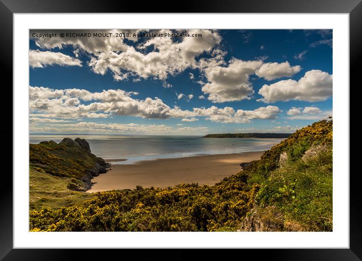 Great Tor & Oxwich Bay Framed Mounted Print by RICHARD MOULT