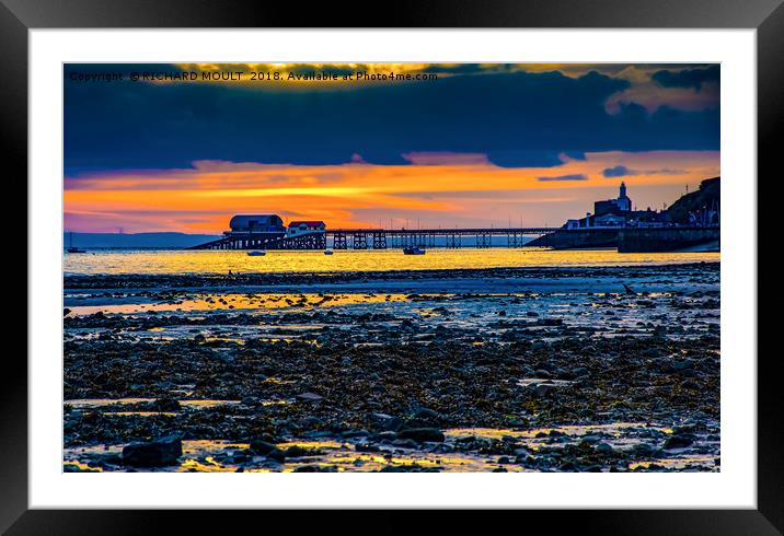 Mumbles Sunrise Framed Mounted Print by RICHARD MOULT