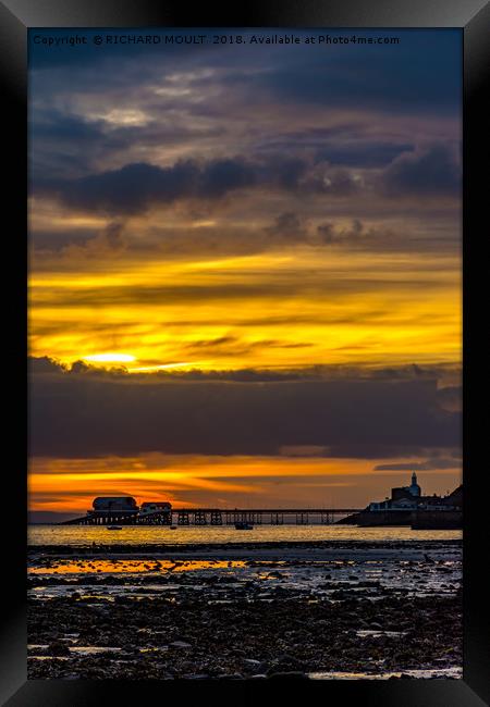 Mumbles Pier At Sunrise Framed Print by RICHARD MOULT
