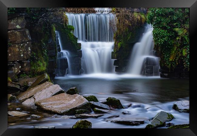 Penllergaer Waterfall at Valley Wood Swansea Framed Print by RICHARD MOULT