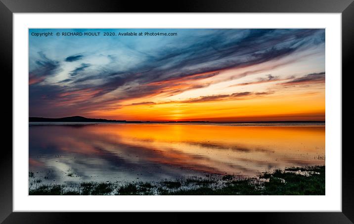 Gower Sunset Framed Mounted Print by RICHARD MOULT