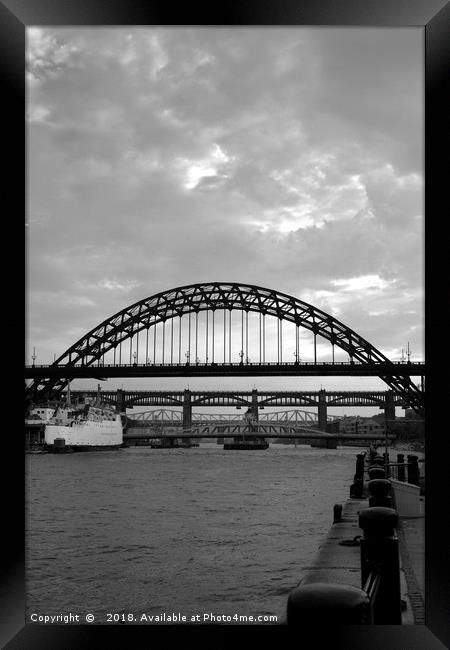 Tyne Bridge Framed Print by Roger Utting