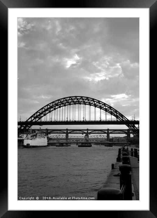 Tyne Bridge Framed Mounted Print by Roger Utting