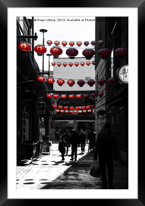 Entering Birmingham's Chinatown Framed Mounted Print by Roger Utting