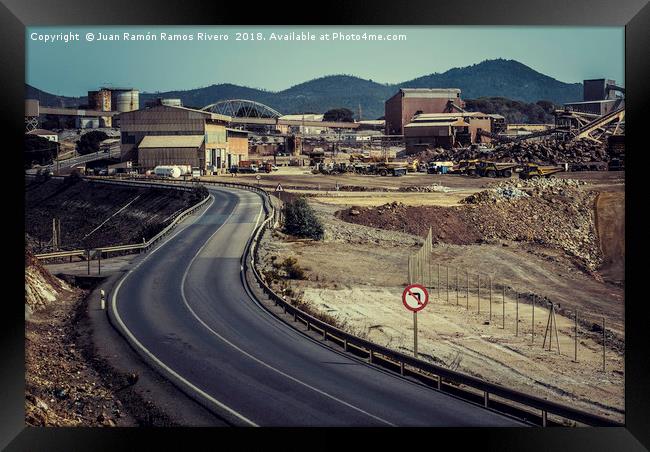Road between mines Framed Print by Juan Ramón Ramos Rivero