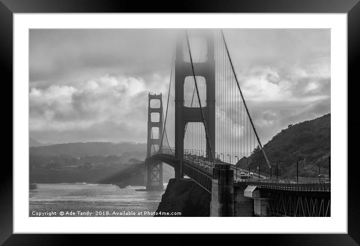Golden Gate Bridge Framed Mounted Print by Ade Tandy