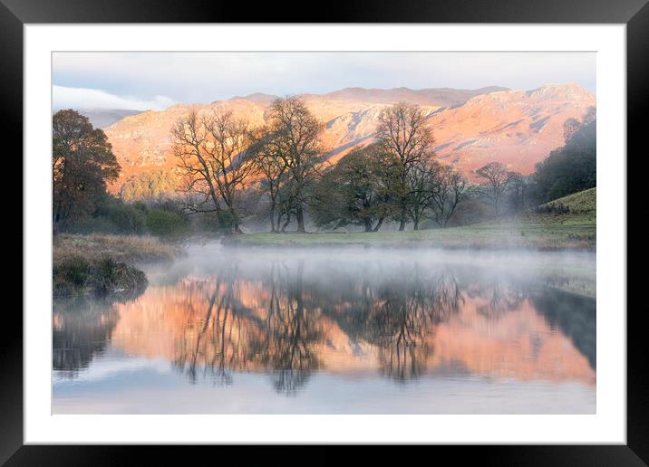 Sunrise on the River Brathay Framed Mounted Print by David Semmens
