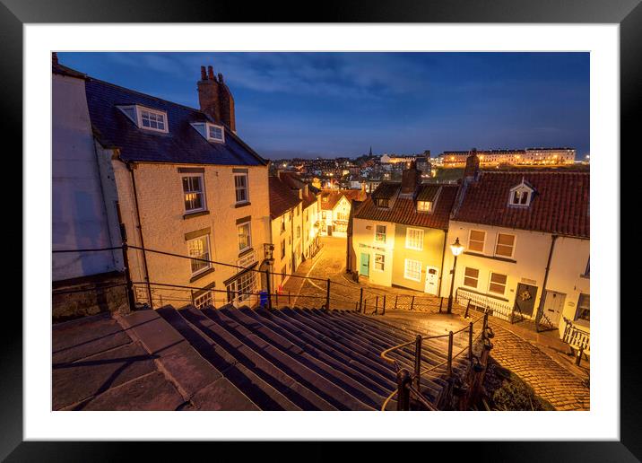 Whitby Streets Framed Mounted Print by David Semmens