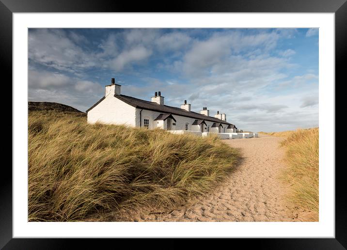 Secluded Fisherman's Cottages Framed Mounted Print by David Semmens