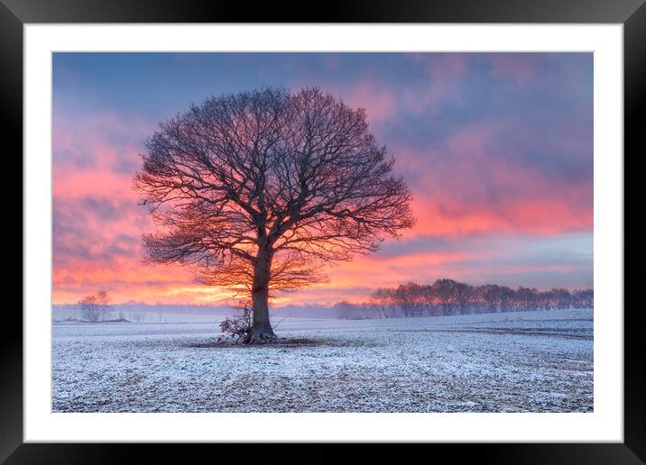 Fire and Ice Framed Mounted Print by David Semmens
