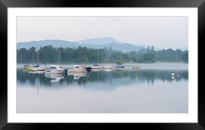 Windermere Reflections Framed Mounted Print by David Semmens