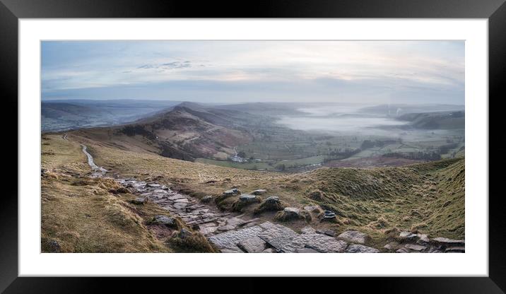 The Great Ridge - Mam Tor Framed Mounted Print by David Semmens