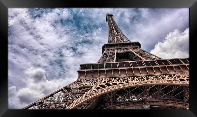 Interesting view of the Eiffel Tower Framed Print by Travelling Photographer