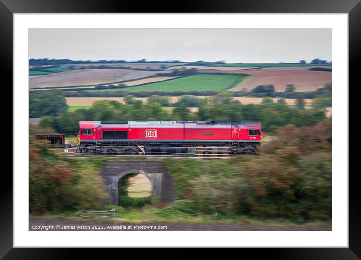 Approaching Harringworth Viaduct  Framed Mounted Print by James Aston