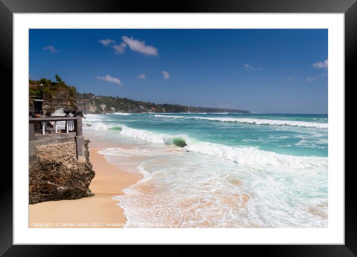 Seascape View of Canggu Bali Framed Mounted Print by James Aston