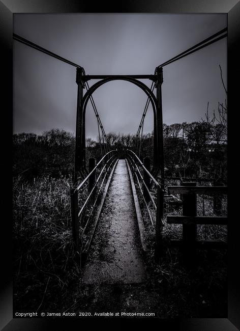 The Old Iron Bridge Framed Print by James Aston