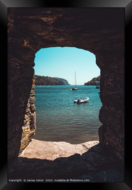 Looking out to Sea from the Bayard's Cove Fort Dar Framed Print by James Aston