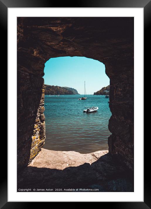 Looking out to Sea from the Bayard's Cove Fort Dar Framed Mounted Print by James Aston