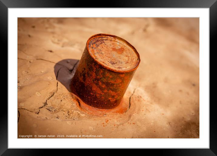 The Rusty Can of Wadi Helo Framed Mounted Print by James Aston