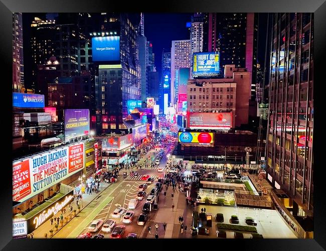 Times Square New York Framed Print by Colin Reeves