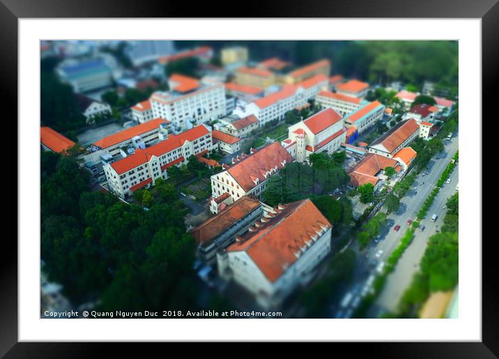 Miniature French architecture in Saigon, Vietnam Framed Mounted Print by Quang Nguyen Duc