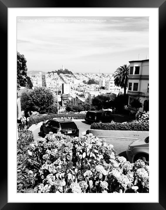 Lombard Street San Francisco  Framed Mounted Print by Jon Hyslop
