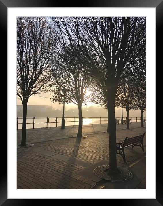 Dusk through the Trees  Framed Mounted Print by Jon Hyslop