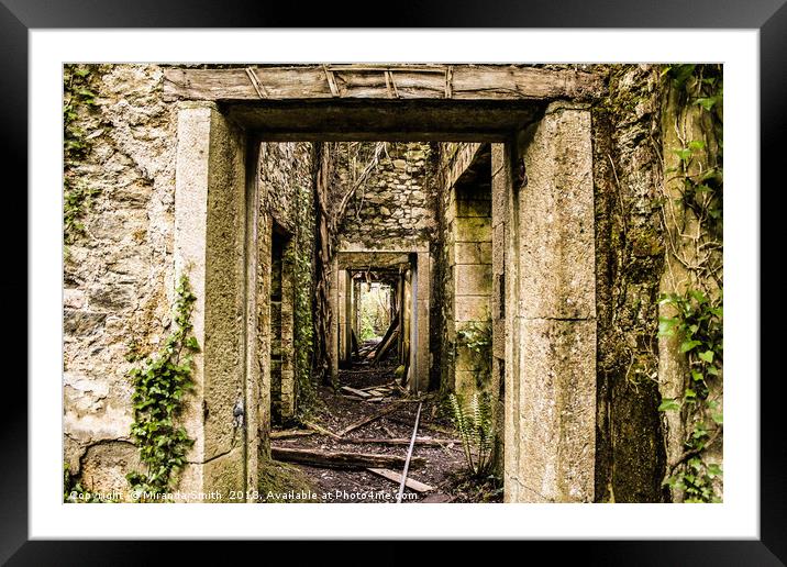 mansion's servants house hallway Framed Mounted Print by Miranda Smith