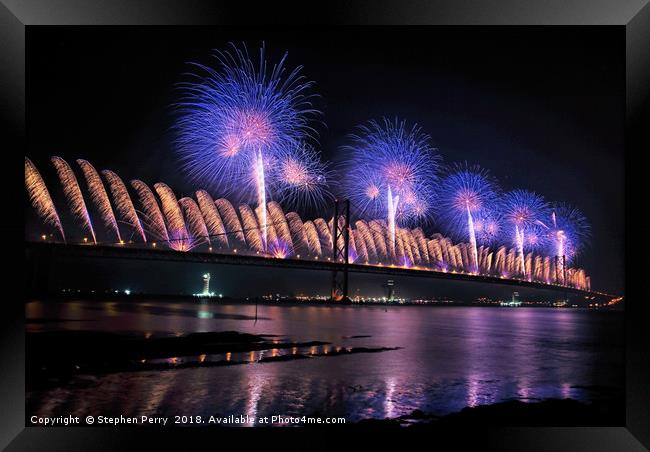 Forth road bridge 50th birthday Framed Print by Stephen Perry