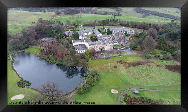 Shrigley Hall and it's surroundings  Framed Print by lee retallic