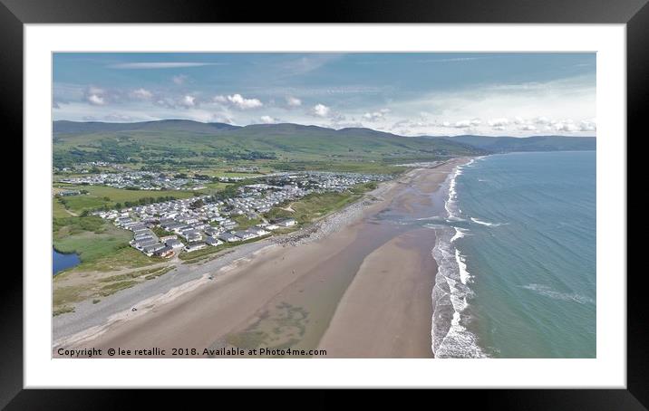 Barmouth Bay from above Framed Mounted Print by lee retallic