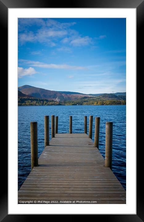Ashness Bridge Pier Framed Mounted Print by Phil Page