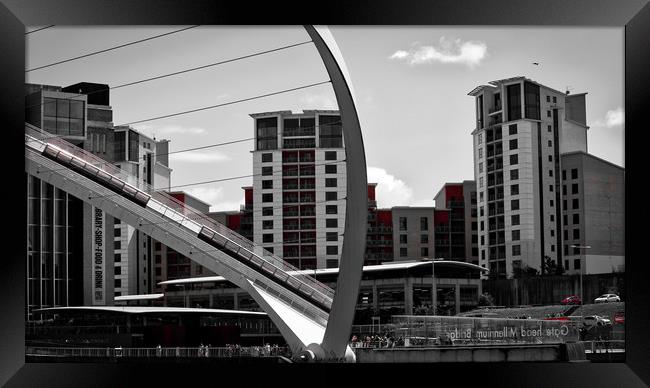 Abstract Millennium Bridge over the River Tyne Framed Print by Phil Page