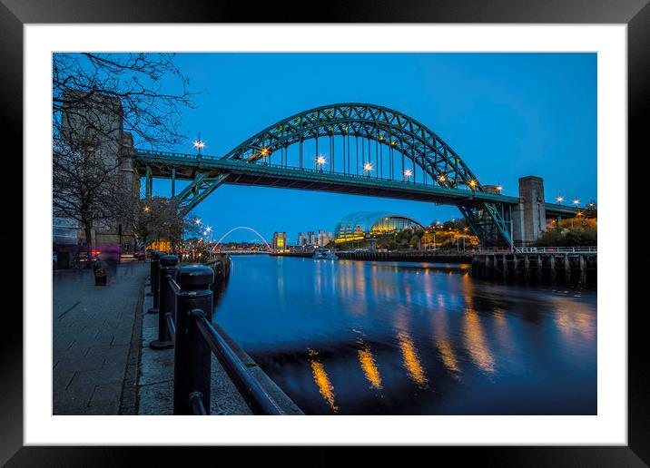 Tyne Bridge in Newcastle upon Tyne Framed Mounted Print by Phil Page
