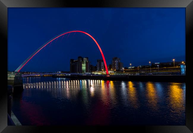 Gateshead & Newcastle Millennium Bridge Framed Print by Phil Page