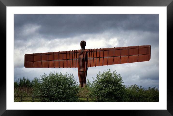 Angel of the North in Gateshead Framed Mounted Print by Phil Page