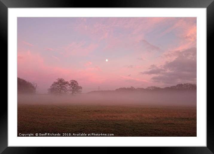 Pink Sky at Night Framed Mounted Print by Geoff Richards