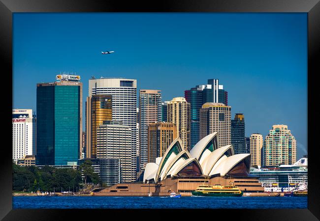 Sydney city skyline, New South Wales, Australia. Framed Print by Andrew Michael