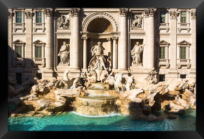 Trevi Fountain (Fontana di Trevi) in Rome Framed Print by Andrew Michael