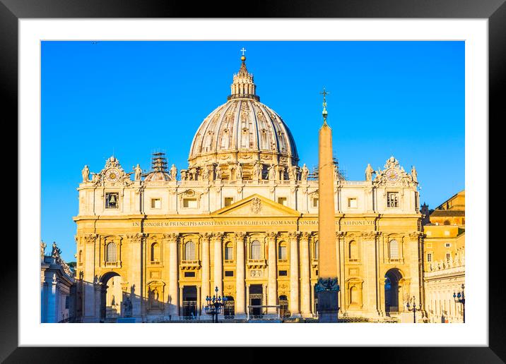 Papal Basilica of Saint Peter Framed Mounted Print by Andrew Michael