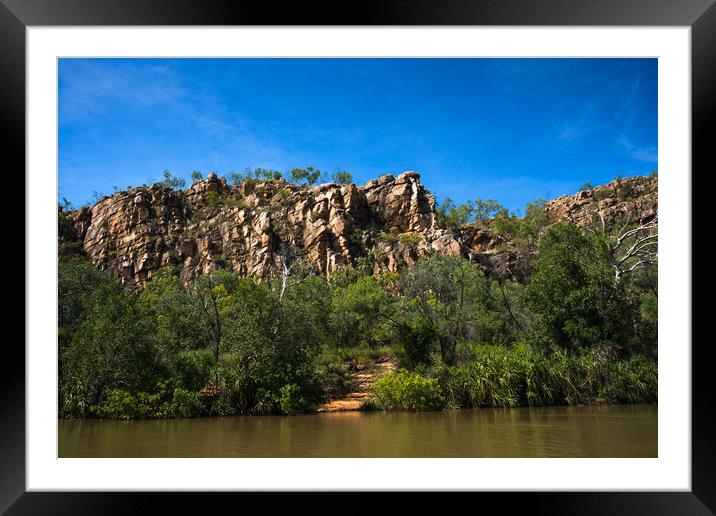 Katherine Gorge Framed Mounted Print by Andrew Michael