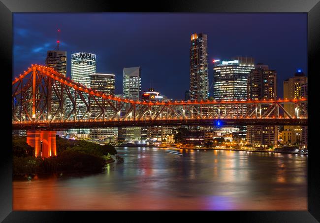 Story Bridge Brisbane Framed Print by Andrew Michael