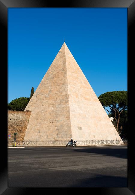The Pyramid of Cestius Framed Print by Andrew Michael