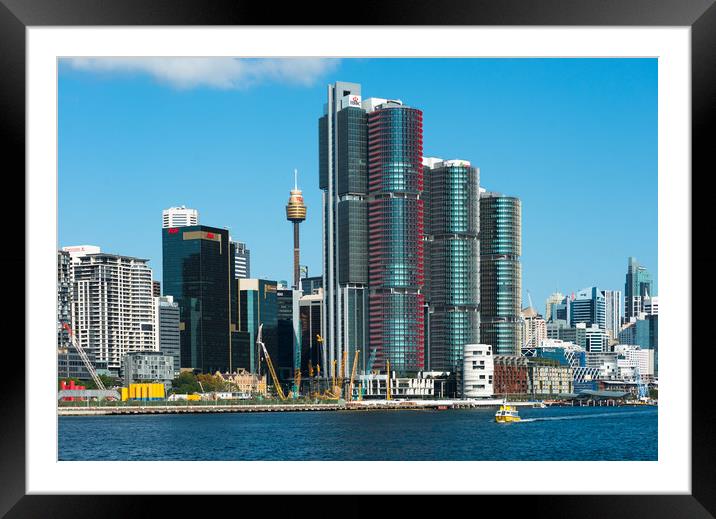 The towers of Barangaroo South Framed Mounted Print by Andrew Michael