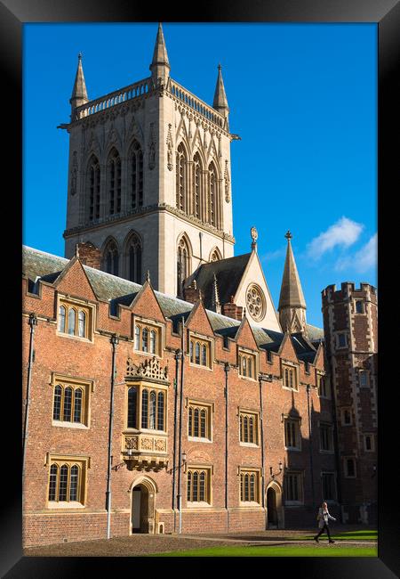 St Johns College and chapel Framed Print by Andrew Michael
